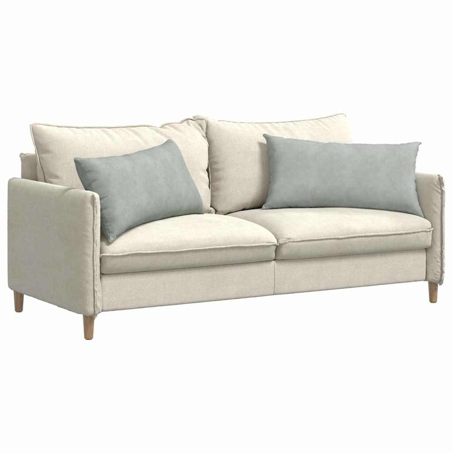 Sofa Kussens 2 pcs Lichtgrijs 80 x 40 cm Katoen Stof