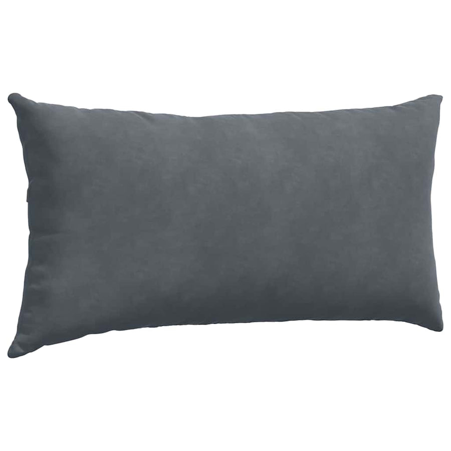Sofa Kussens 2 pcs Donkergrijs 80 x 40 cm Katoen Stof