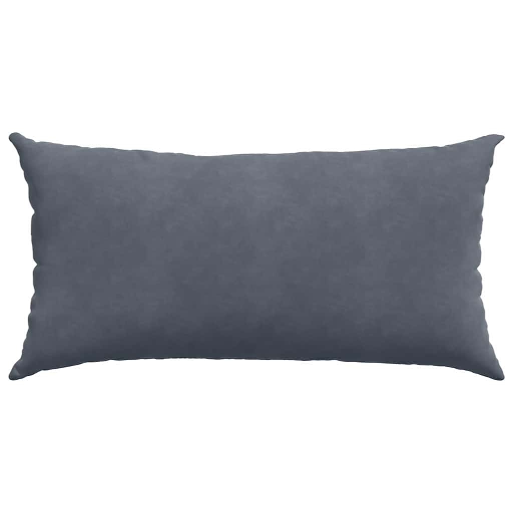 Sofa Kussens 2 pcs Donkergrijs 80 x 40 cm Katoen Stof