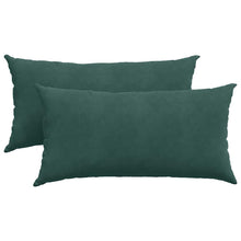 Sofa Kussens 2 pcs Donkergroen 80 x 40 cm Katoen Stof