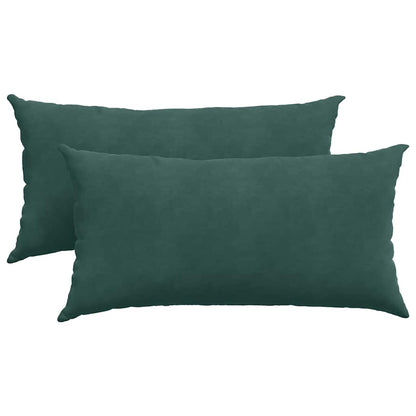 Sofa Kussens 2 pcs Donkergroen 80 x 40 cm Katoen Stof