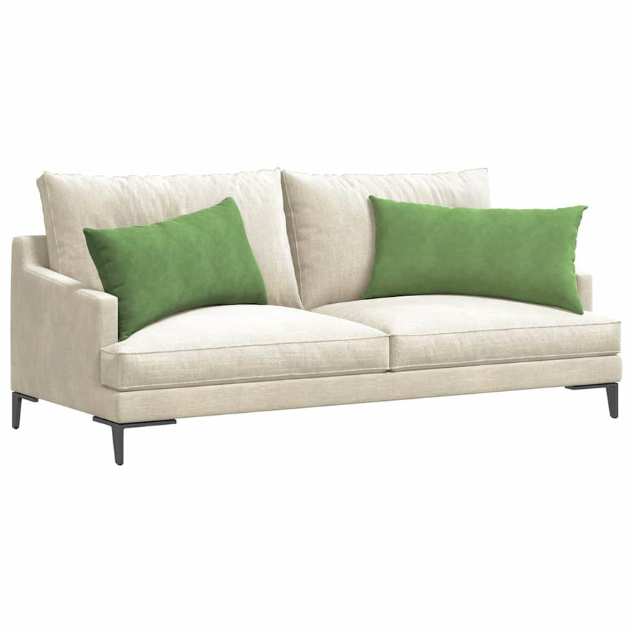 Sofa Kussens 2 pcs Lichtgroen 80 x 40 cm Katoen Stof