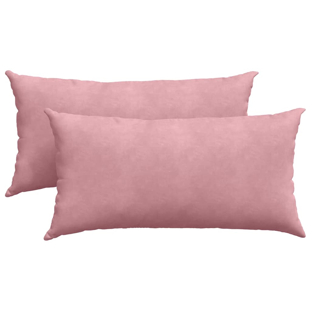 Sofa Kussens 2 pcs Roze 80 x 40 cm Katoen Stof