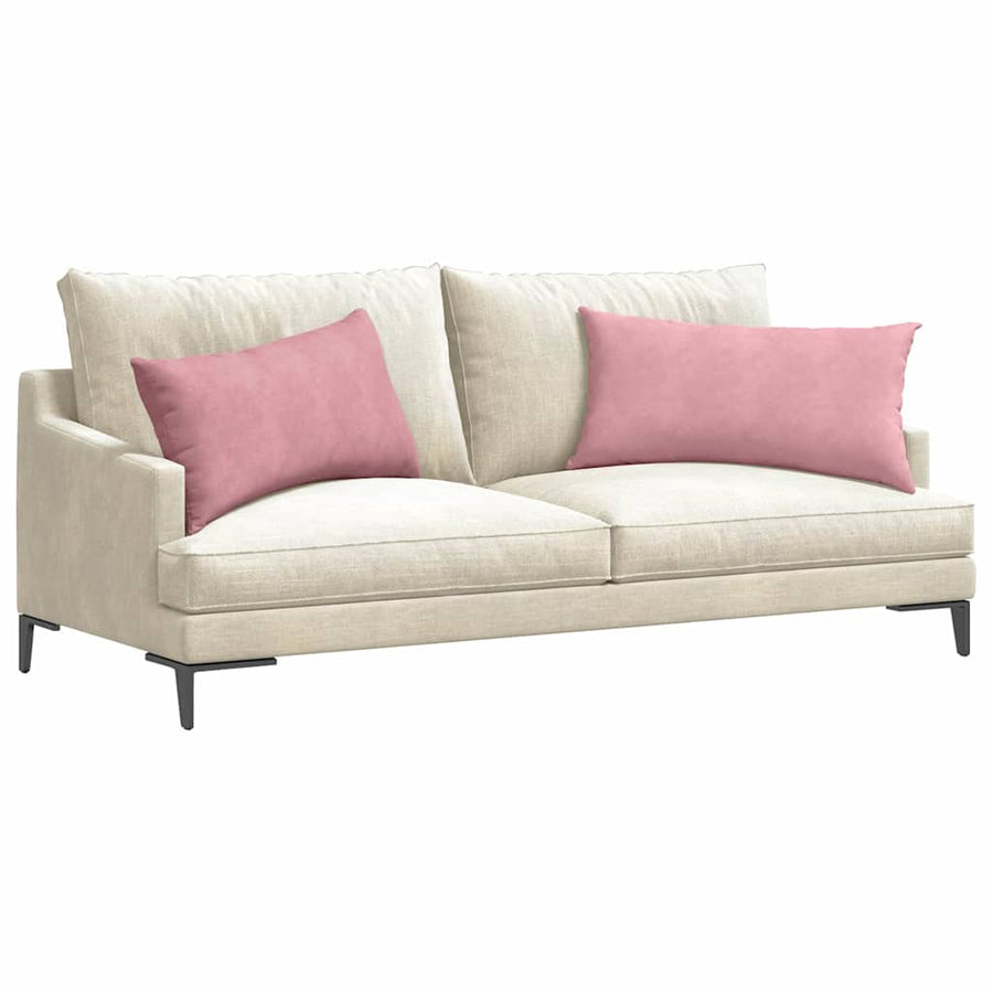Sofa Kussens 2 pcs Roze 80 x 40 cm Katoen Stof