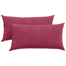 Sofa Kussens 2 pcs Wijnrood 80 x 40 cm Katoen Stof