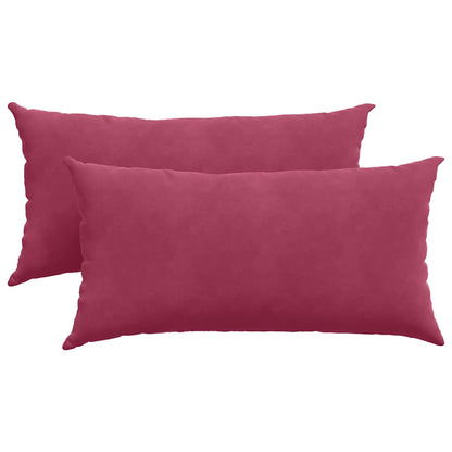 Sofa Kussens 2 pcs Wijnrood 80 x 40 cm Katoen Stof