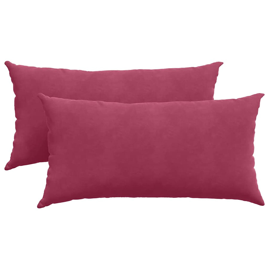 Sofa Kussens 2 pcs Wijnrood 80 x 40 cm Katoen Stof