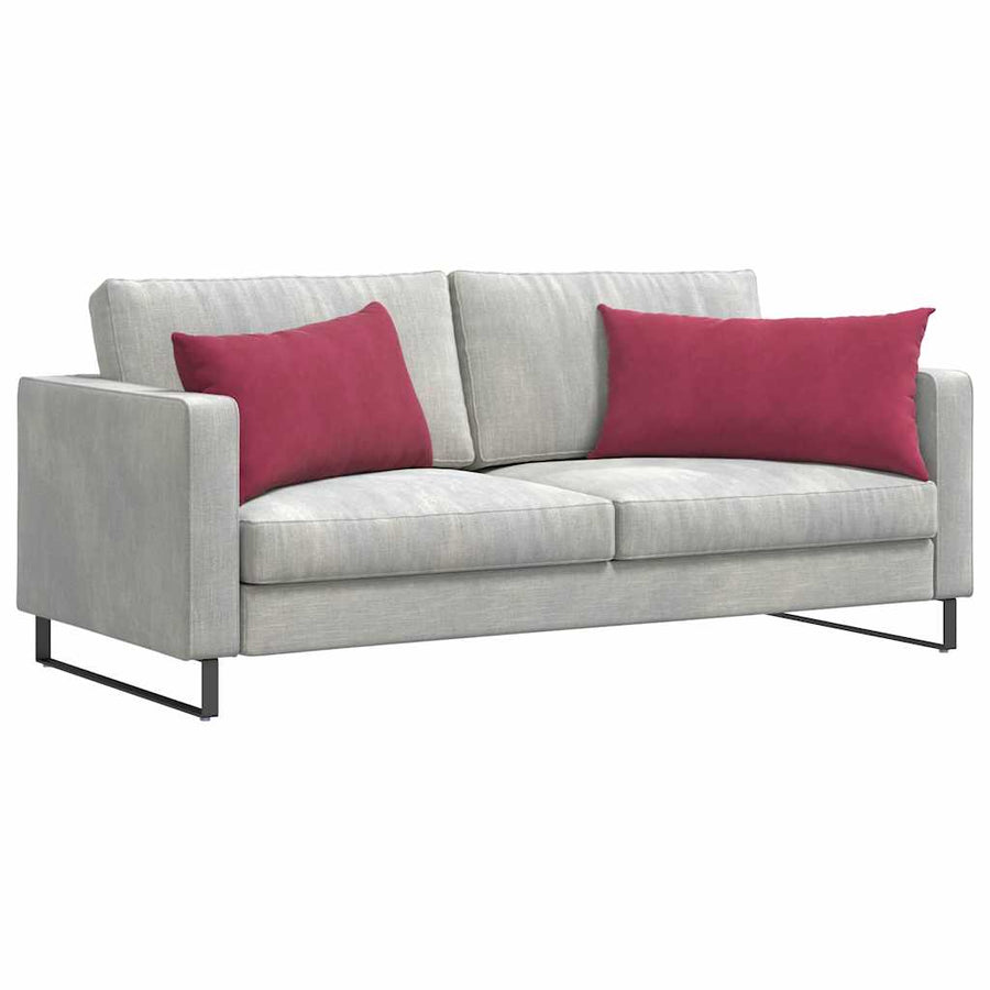 Sofa Kussens 2 pcs Wijnrood 80 x 40 cm Katoen Stof