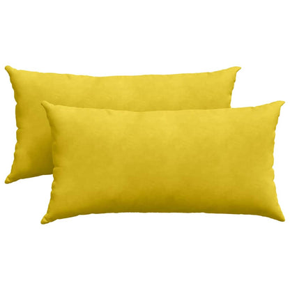 Sofa Kussens 2 pcs Geel 80 x 40 cm Katoen Stof