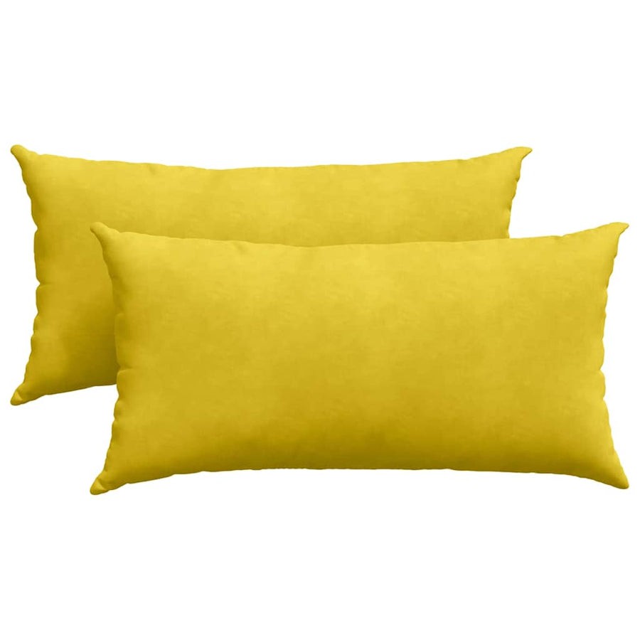 Sofa Kussens 2 pcs Geel 80 x 40 cm Katoen Stof