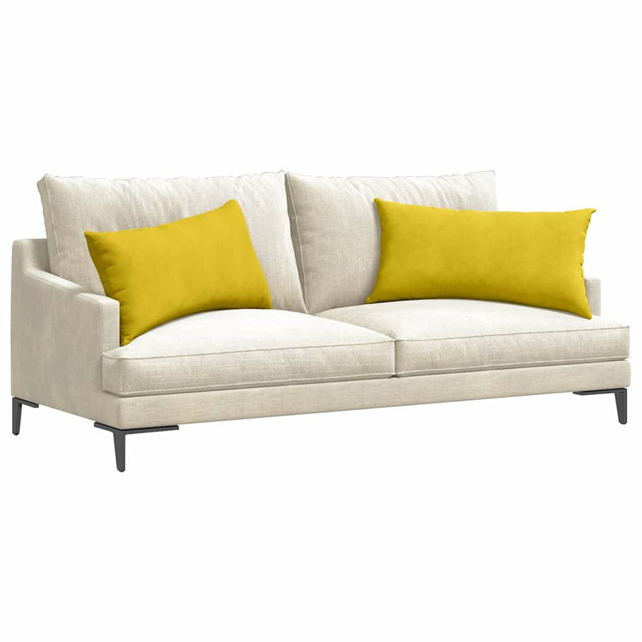 Sofa Kussens 2 pcs Geel 80 x 40 cm Katoen Stof