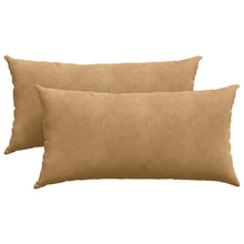Sofa Kussens 2 pcs Bruin 80 x 40 cm Katoen Stof