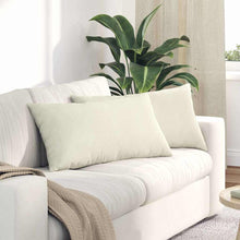 Sofa Kussens 2 pcs Crème 80 x 40 cm Katoen Stof