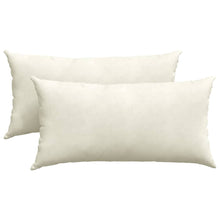 Sofa Kussens 2 pcs Crème 80 x 40 cm Katoen Stof