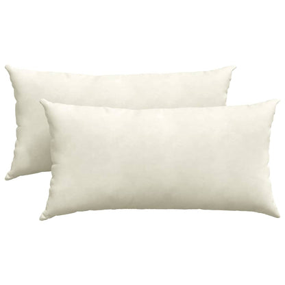 Sofa Kussens 2 pcs Crème 80 x 40 cm Katoen Stof