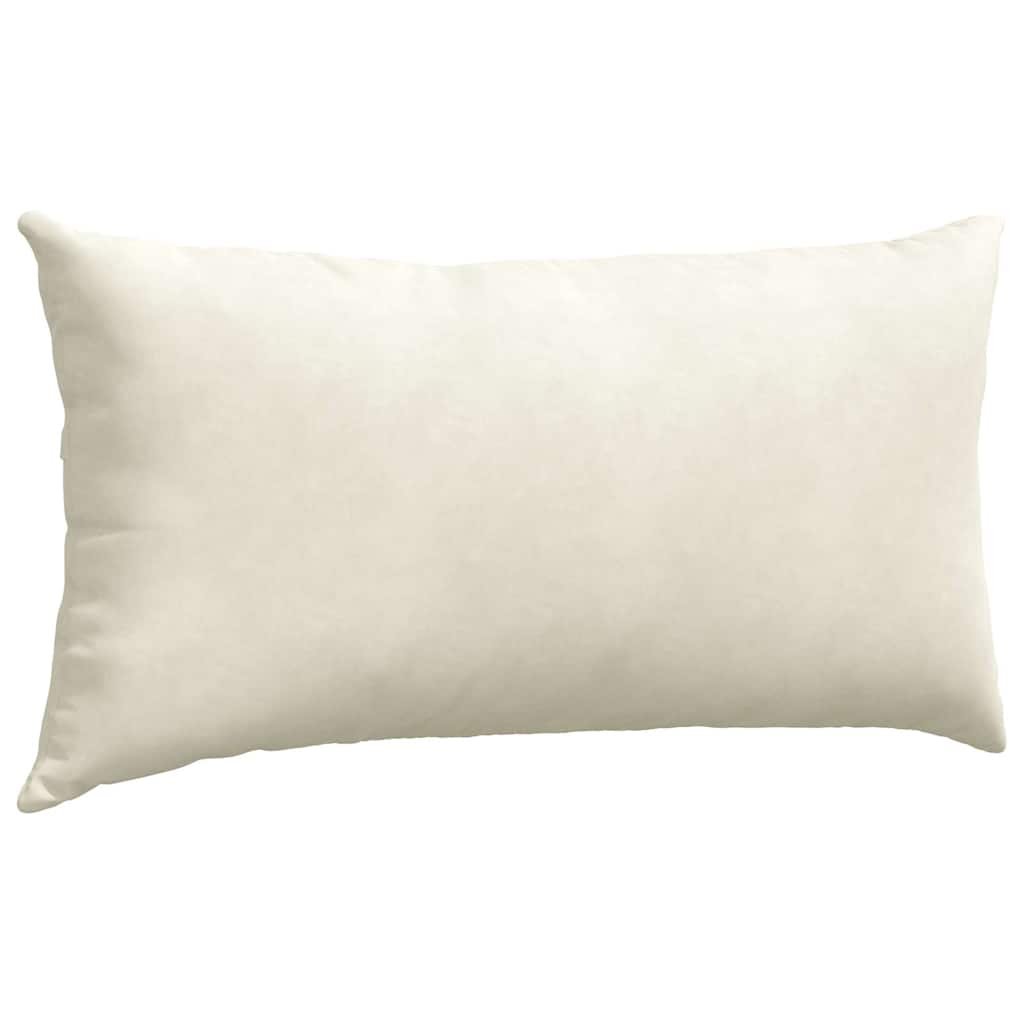 Sofa Kussens 2 pcs Crème 80 x 40 cm Katoen Stof
