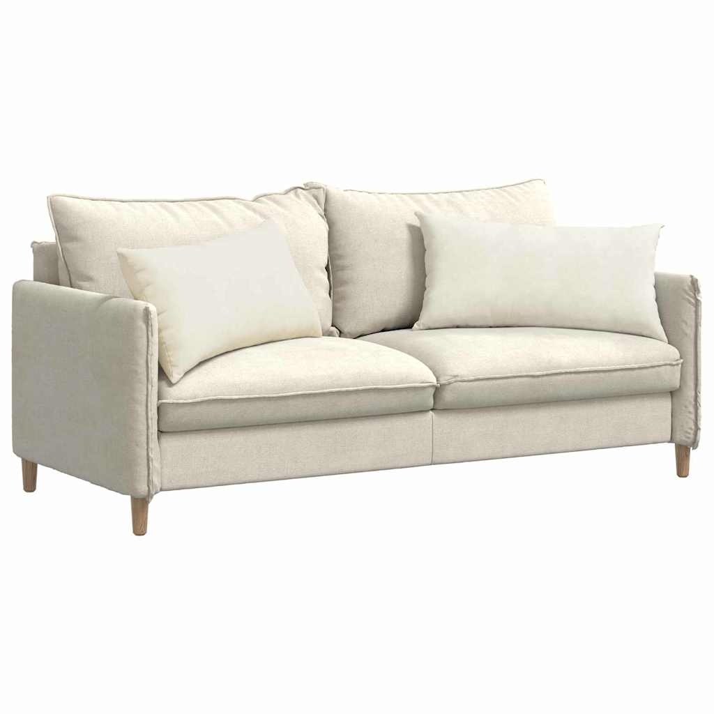 Sofa Kussens 2 pcs Crème 80 x 40 cm Katoen Stof
