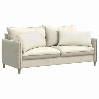 Sofa Kussens 2 pcs Crème 80 x 40 cm Katoen Stof