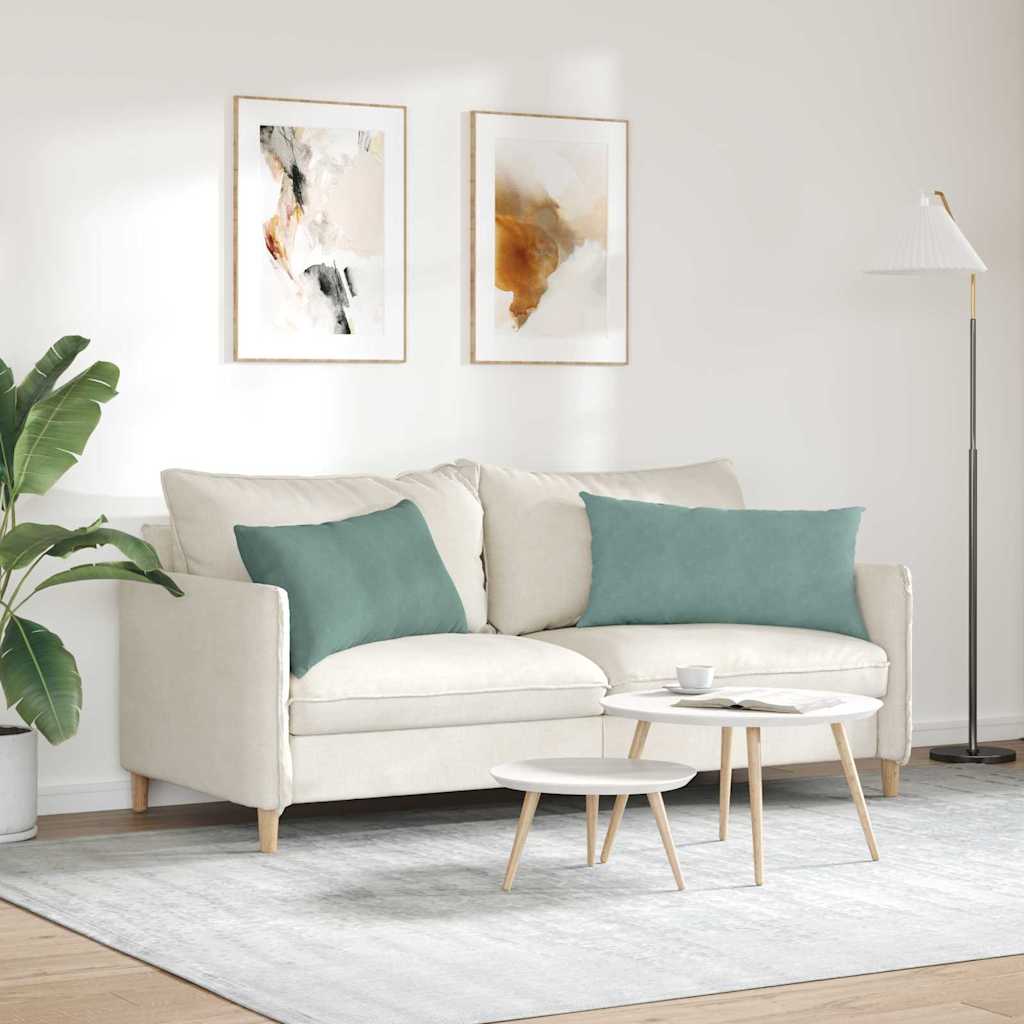 Sofa Kussens 2 pcs Zeegroen 80 x 40 cm Katoen Stof