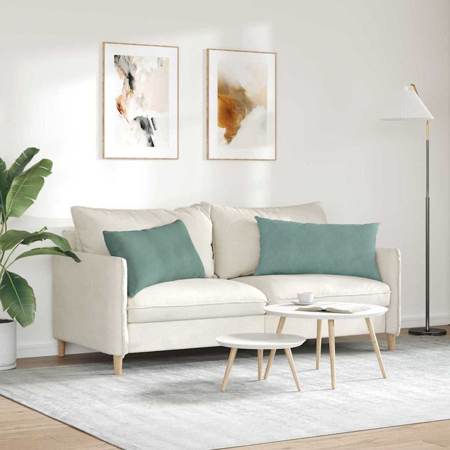Sofa Kussens 2 pcs Zeegroen 80 x 40 cm Katoen Stof