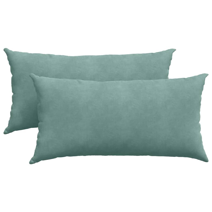 Sofa Kussens 2 pcs Zeegroen 80 x 40 cm Katoen Stof
