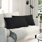 Sofa kussens 2 stuks zwart 80x40x20 cm stof