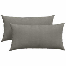 Sofa Kussens 2 pcs Lichtgrijs 80 x 40 cm Katoen Stof