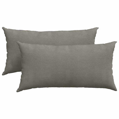 Sofa Kussens 2 pcs Lichtgrijs 80 x 40 cm Katoen Stof