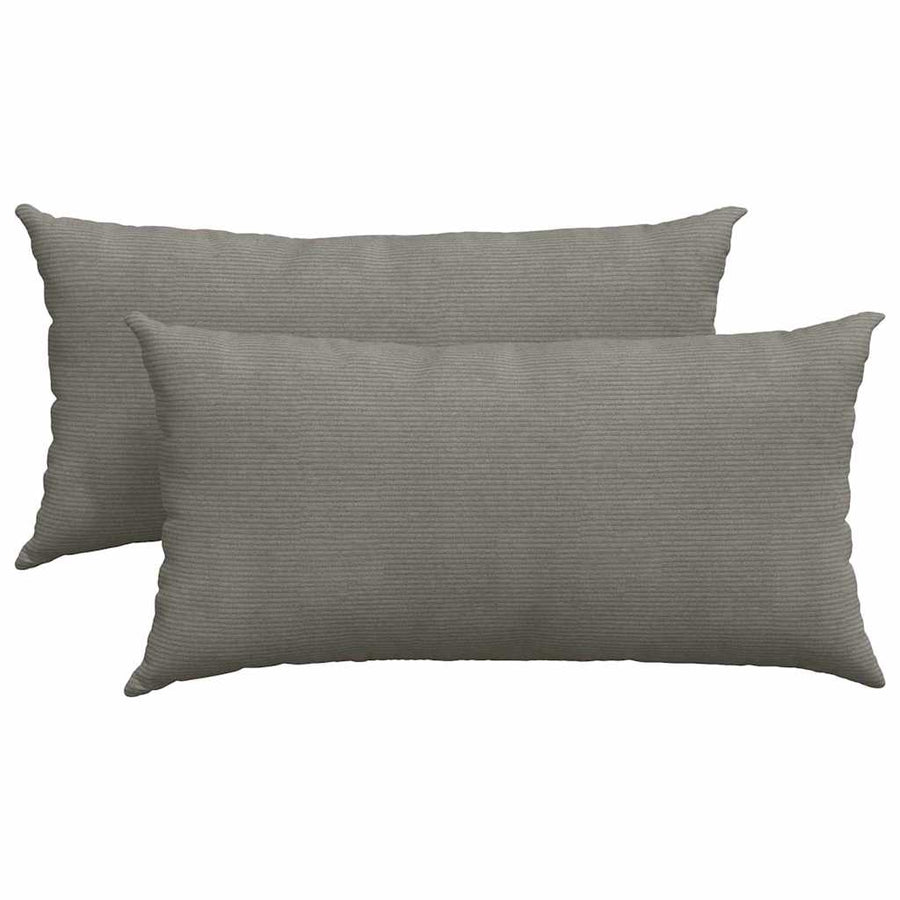 Sofa Kussens 2 pcs Lichtgrijs 80 x 40 cm Katoen Stof