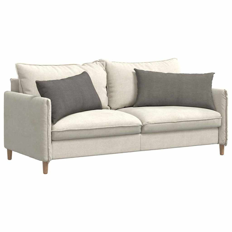 Sofa Kussens 2 pcs Lichtgrijs 80 x 40 cm Katoen Stof