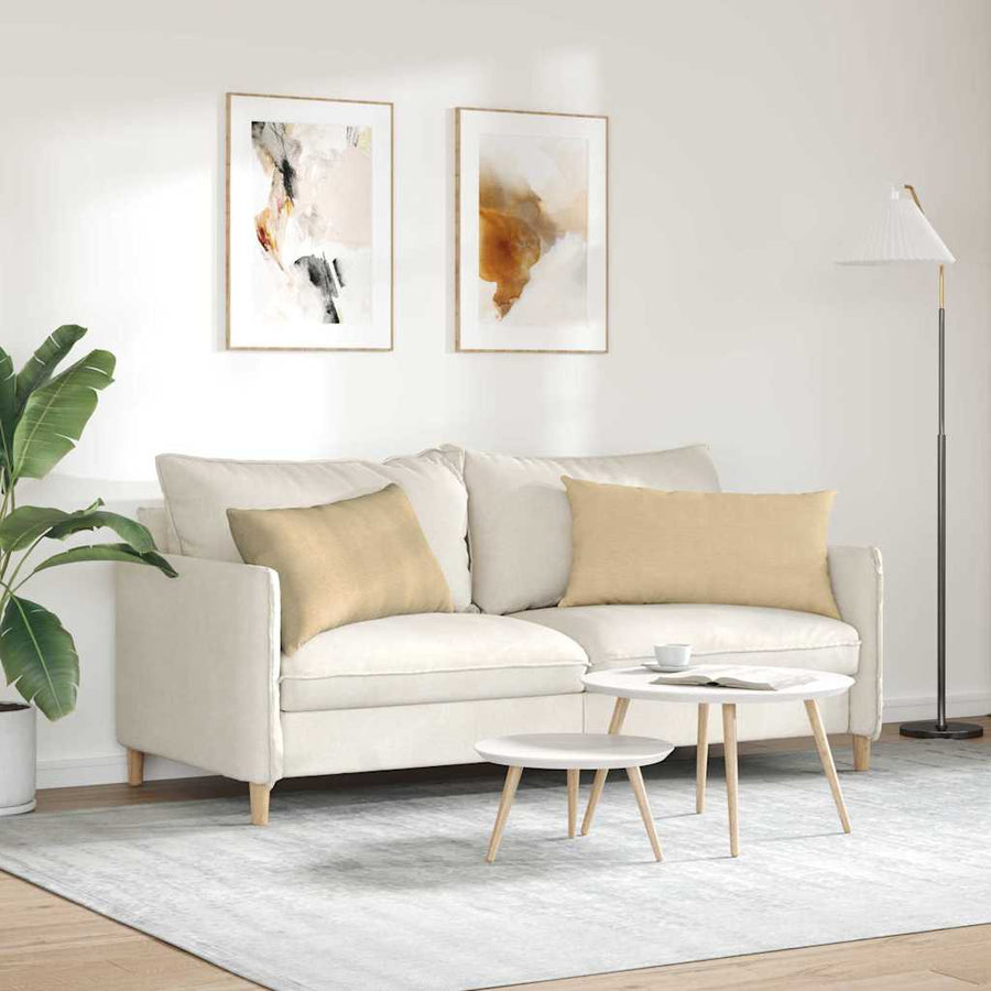 Sofa Kussens 2 pcs Grijs groen 80 x 40 cm Katoen Stof