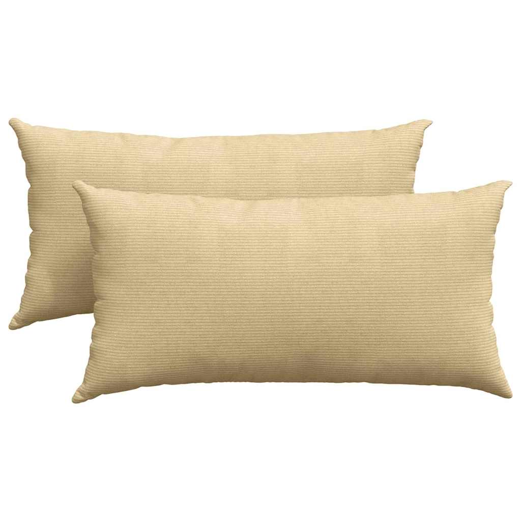 Sofa Kussens 2 pcs Grijs groen 80 x 40 cm Katoen Stof