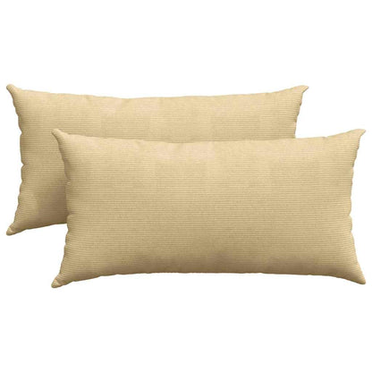 Sofa Kussens 2 pcs Grijs groen 80 x 40 cm Katoen Stof