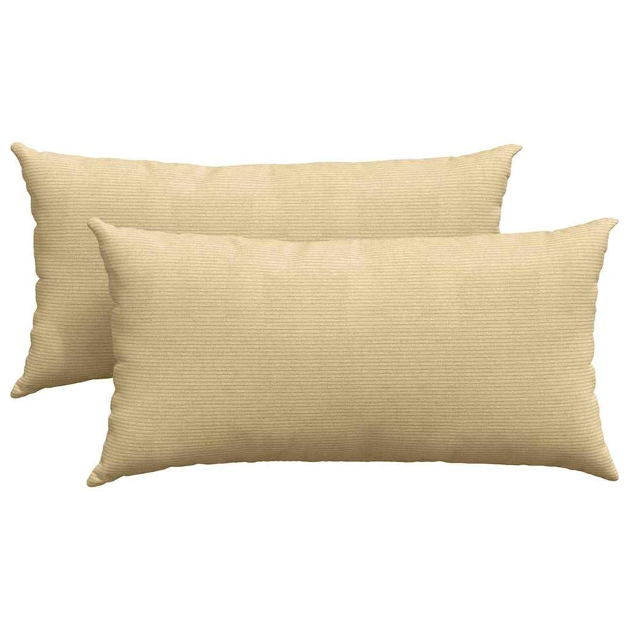 Sofa Kussens 2 pcs Grijs groen 80 x 40 cm Katoen Stof