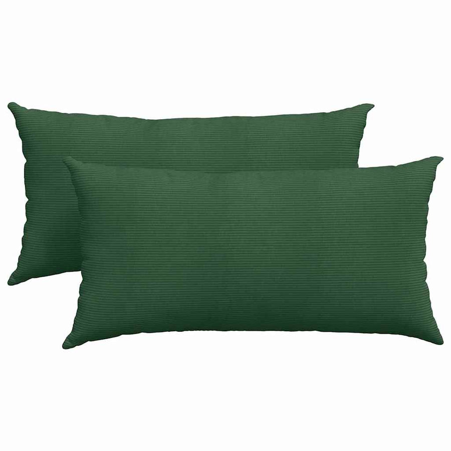 Sofa Kussens 2 pcs Donkergroen 80 x 40 cm Katoen Stof
