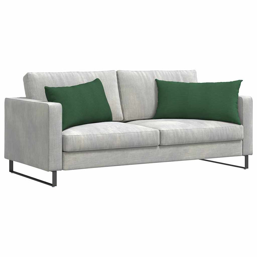 Sofa Kussens 2 pcs Donkergroen 80 x 40 cm Katoen Stof