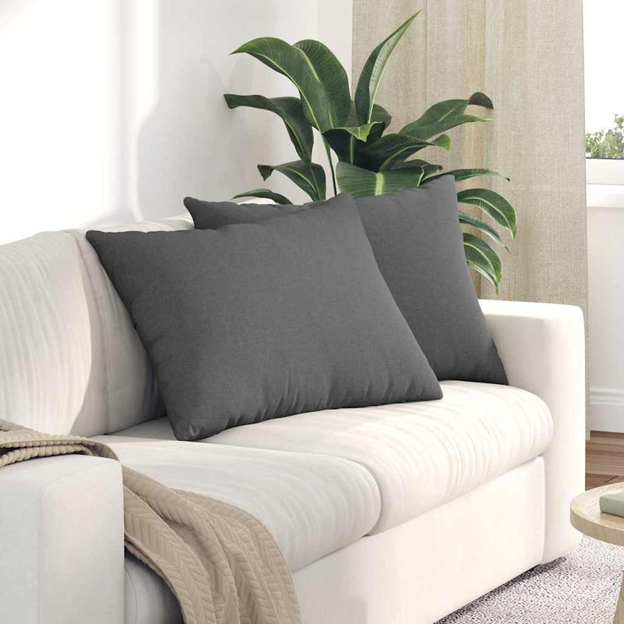 Sofa Kussens Donkergrijs Stof