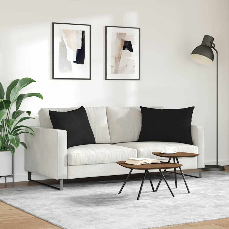 Sofa Kussens Zwart Stof