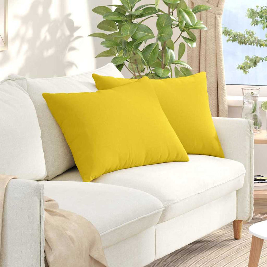 Sofa Kussens Lichtgeel Stof