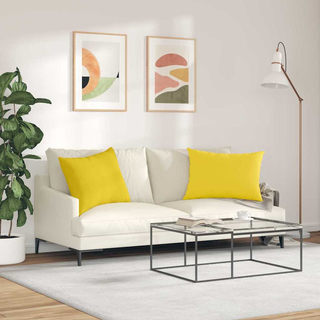 Sofa Kussens Lichtgeel Stof