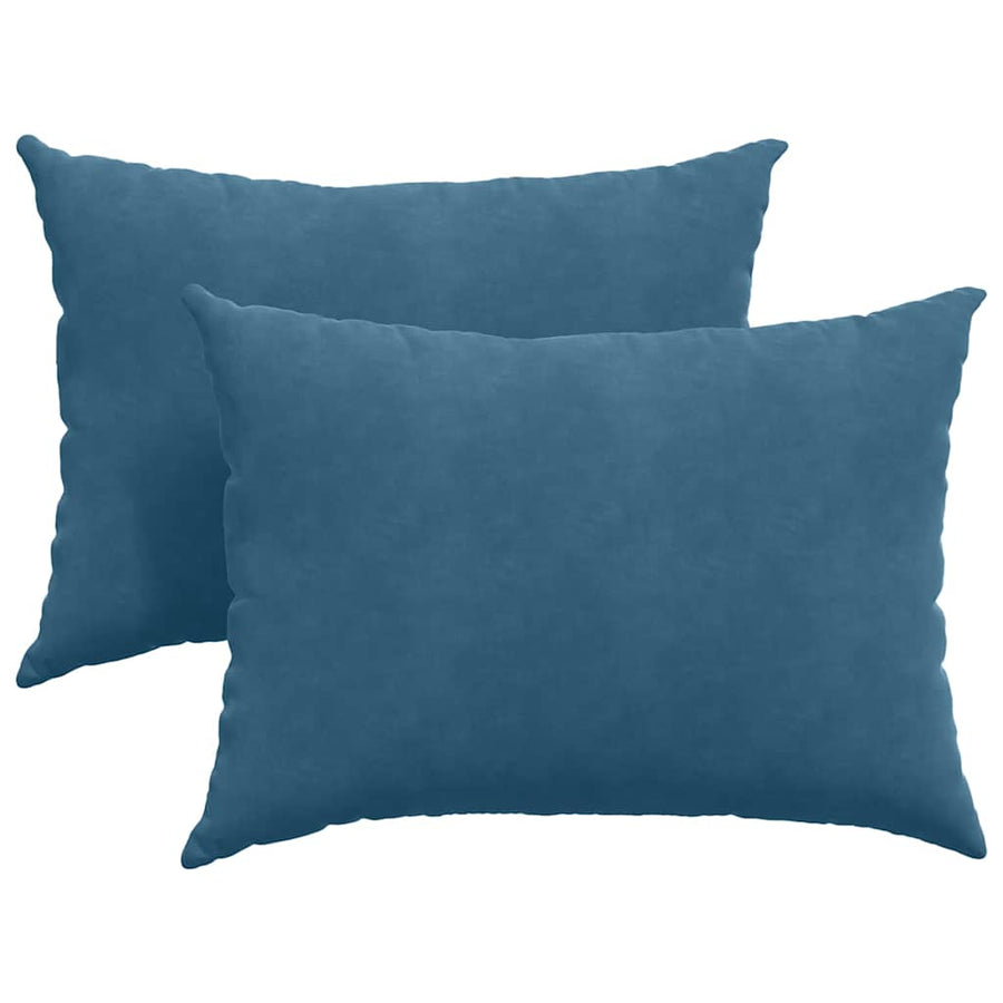Sofa Kussens 2 pcs Blauw 70 x 50 cm Katoen Stof