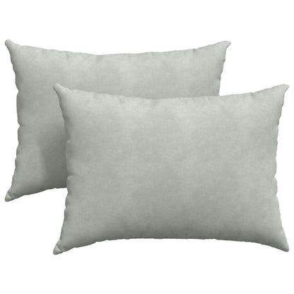 Sofa Kussens 2 pcs Lichtgrijs 70 x 50 cm Katoen Stof