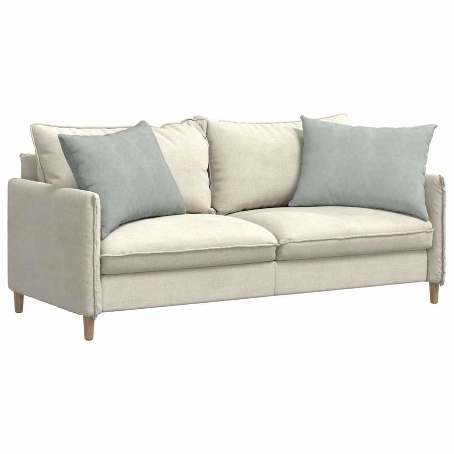 Sofa Kussens 2 pcs Lichtgrijs 70 x 50 cm Katoen Stof