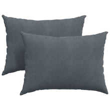 Sofa Kussens 2 pcs Donkergrijs 70 x 50 cm Katoen Stof