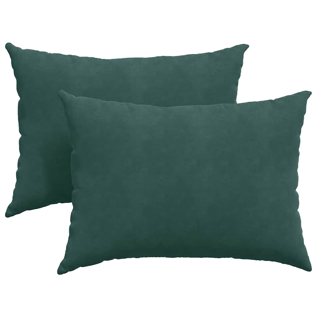 Sofa Kussens 2 pcs Donkergroen 70 x 50 cm Katoen Stof