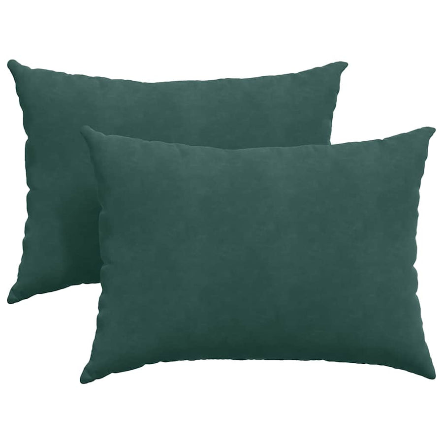 Sofa Kussens 2 pcs Donkergroen 70 x 50 cm Katoen Stof