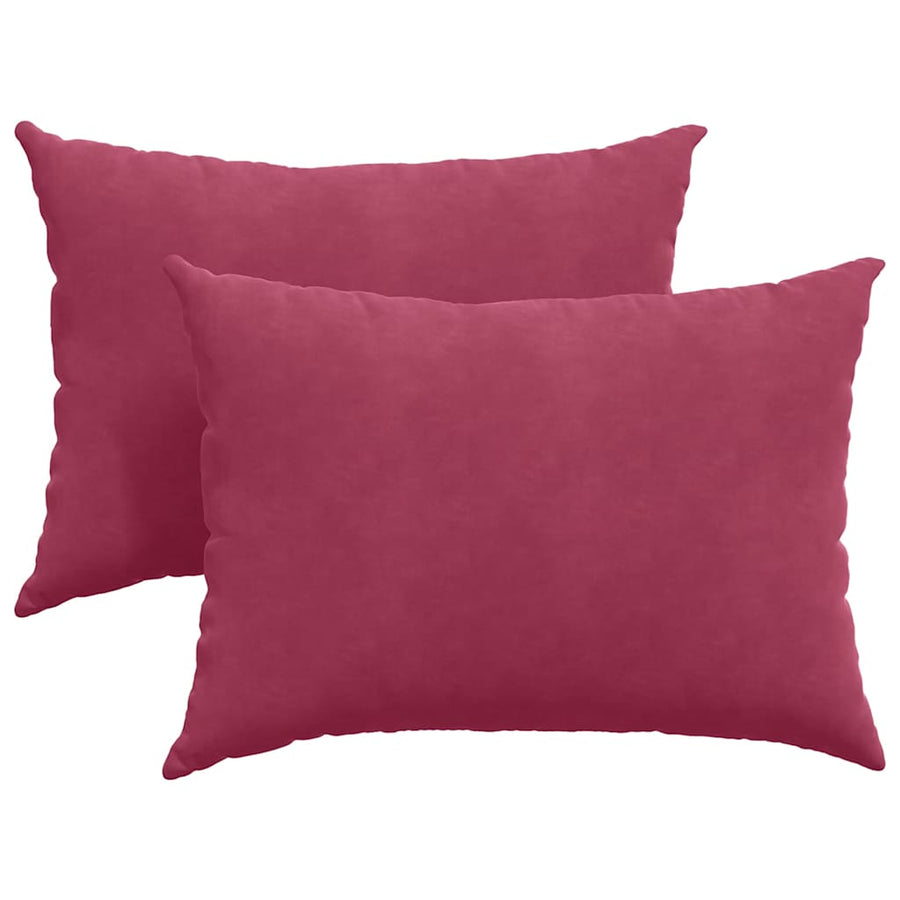 Sofa Kussens 2 pcs Wijnrood 70 x 50 cm Katoen Stof