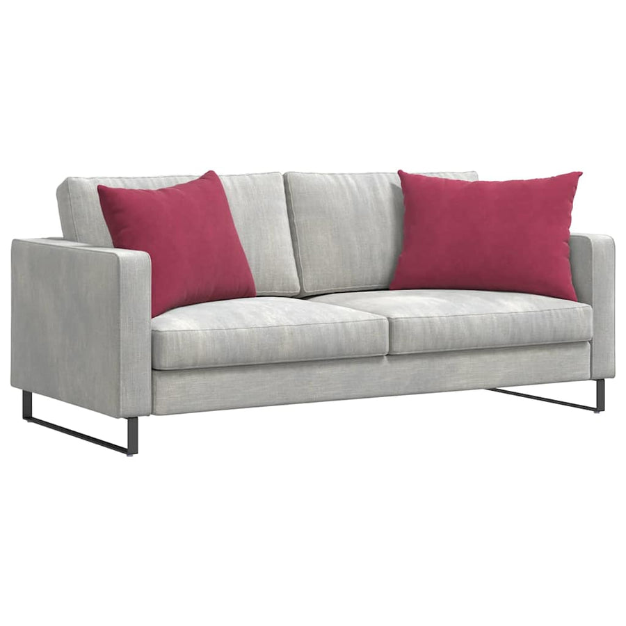 Sofa Kussens 2 pcs Wijnrood 70 x 50 cm Katoen Stof