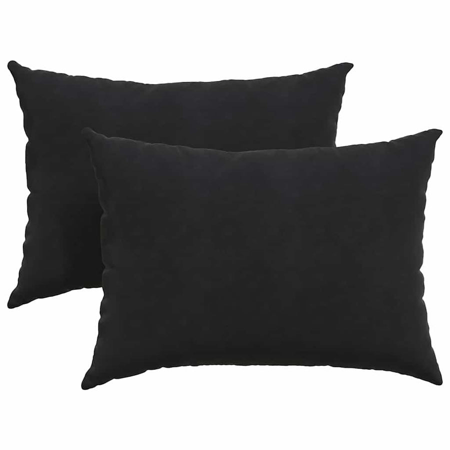Sofa Kussens 2 pcs Zwart 70 x 50 cm Katoen Stof