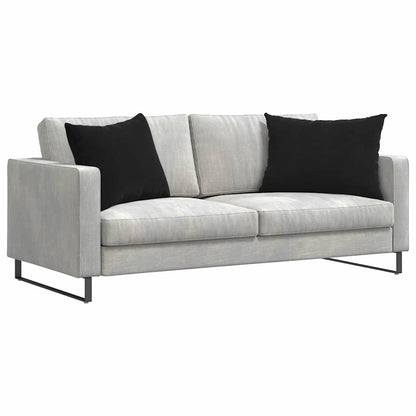 Sofa Kussens 2 pcs Zwart 70 x 50 cm Katoen Stof